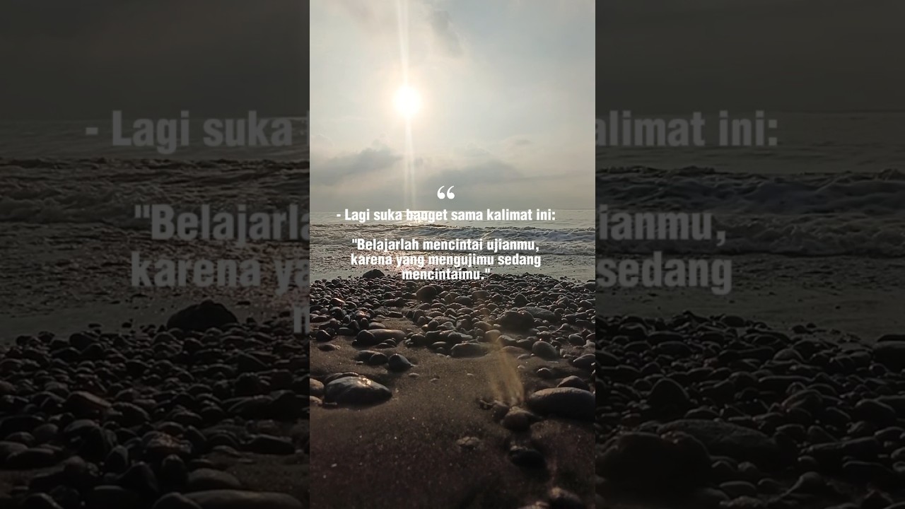 Apapun ujian saat ini adalah tanda Allah itu mencintai umatnya jangan lupa bersabar #quotes
