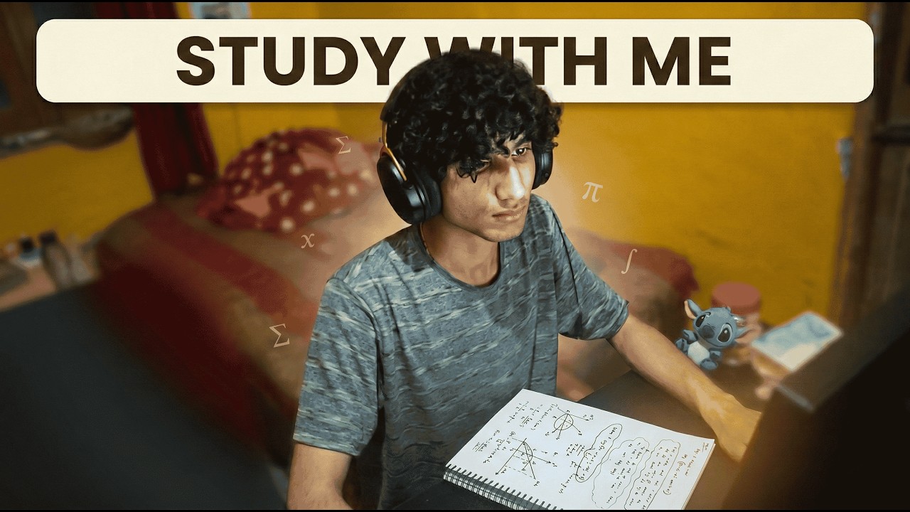 3 Hour Study with me live| Night | Rain Sound | Pomodoro 50/10 | Deep Focus | Aerospace Engineer