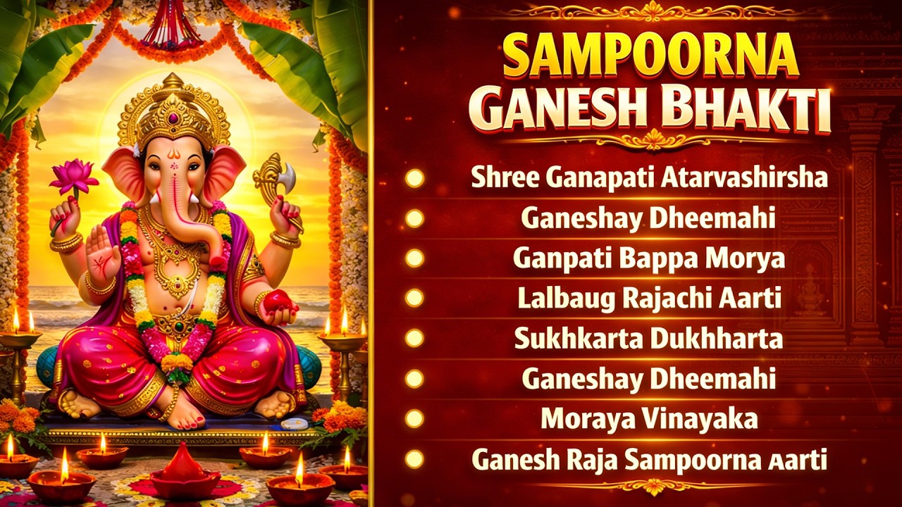 Ganesh Mantra | Non Stop Ganpati Mantra Stotra & Aarti | Mahaganapati Mantra | Ganesh Chaturthi