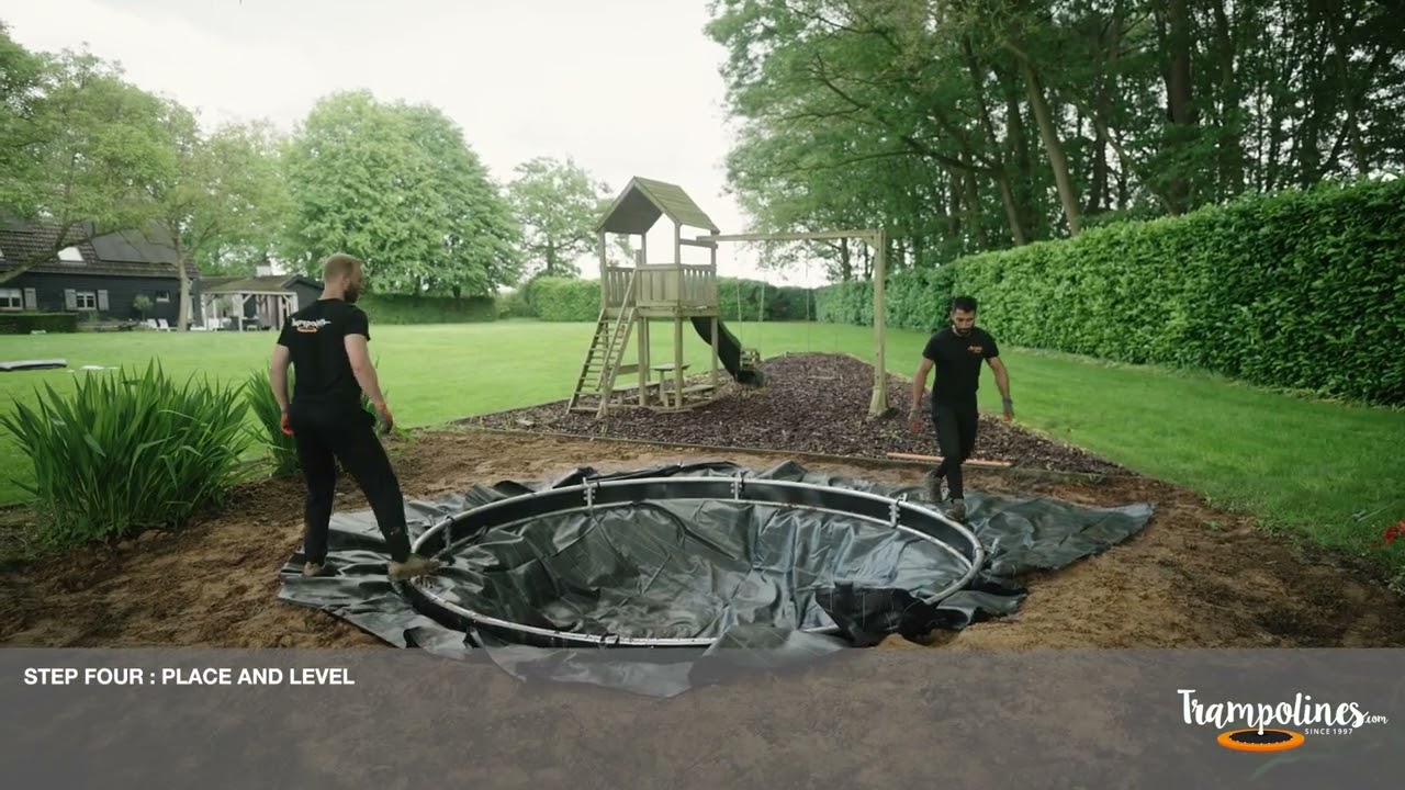 Round Avyna Pro-Line In-Ground Trampoline Installation