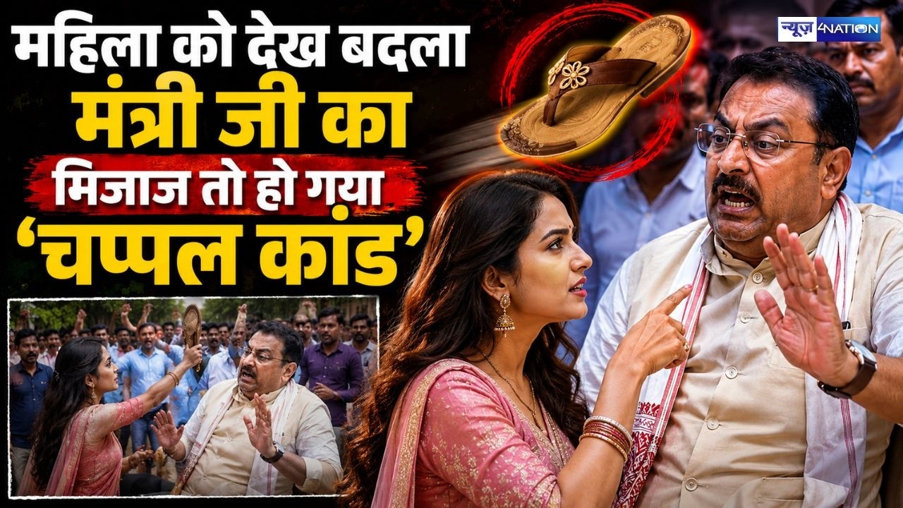 Lady Staff को देखते मंत्री जी का मूड बन गया, फिर हुआ चप्पल कांड | Bihar News | News4Nation