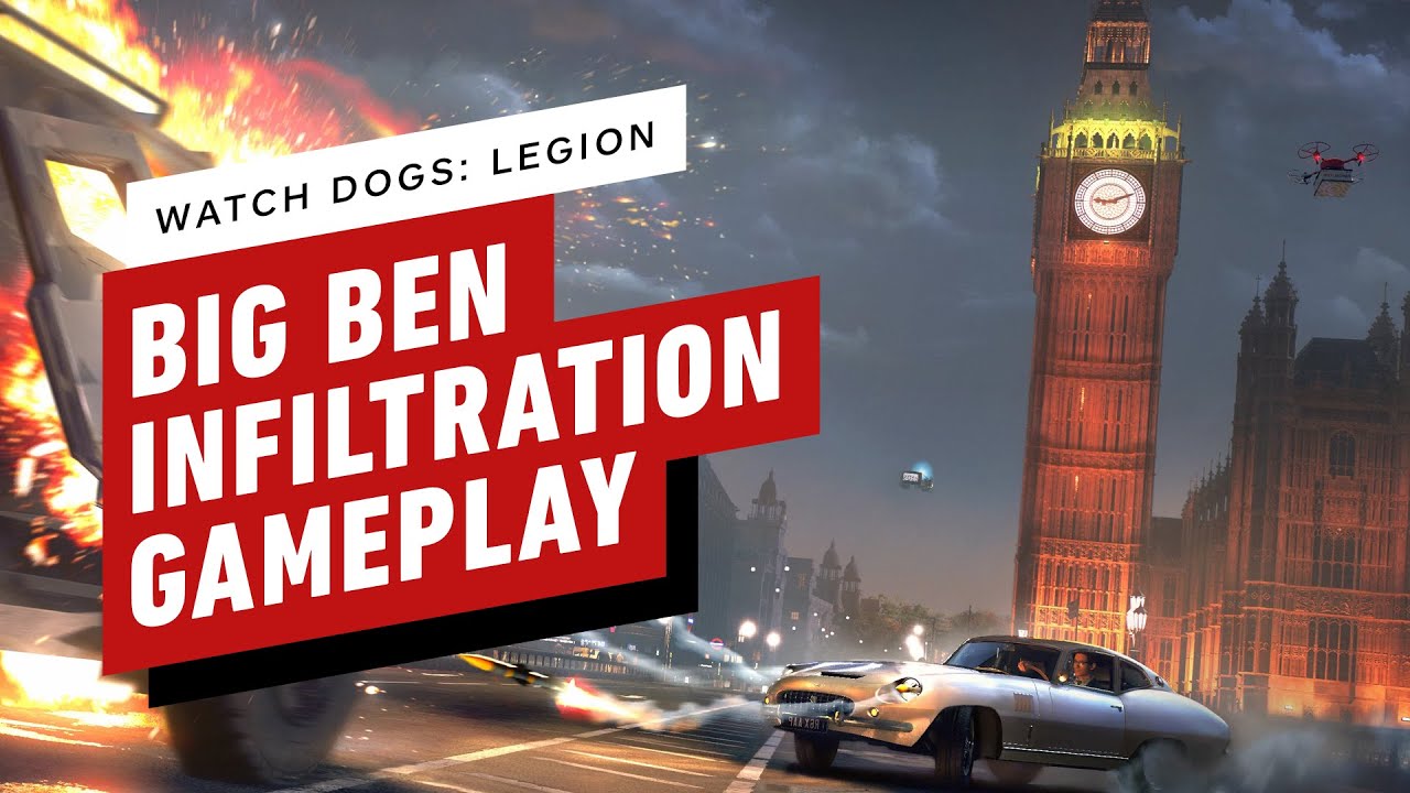 Watch Dogs: Legion Gameplay - Climbing Big Ben With a Spider Bot