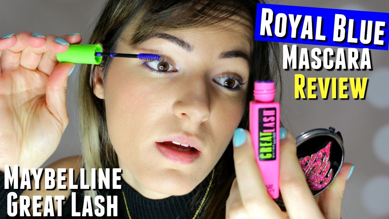 Maybelline Great Lash ROYAL BLUE Mascara Demo and Review from an Influenster VoxBox 2017