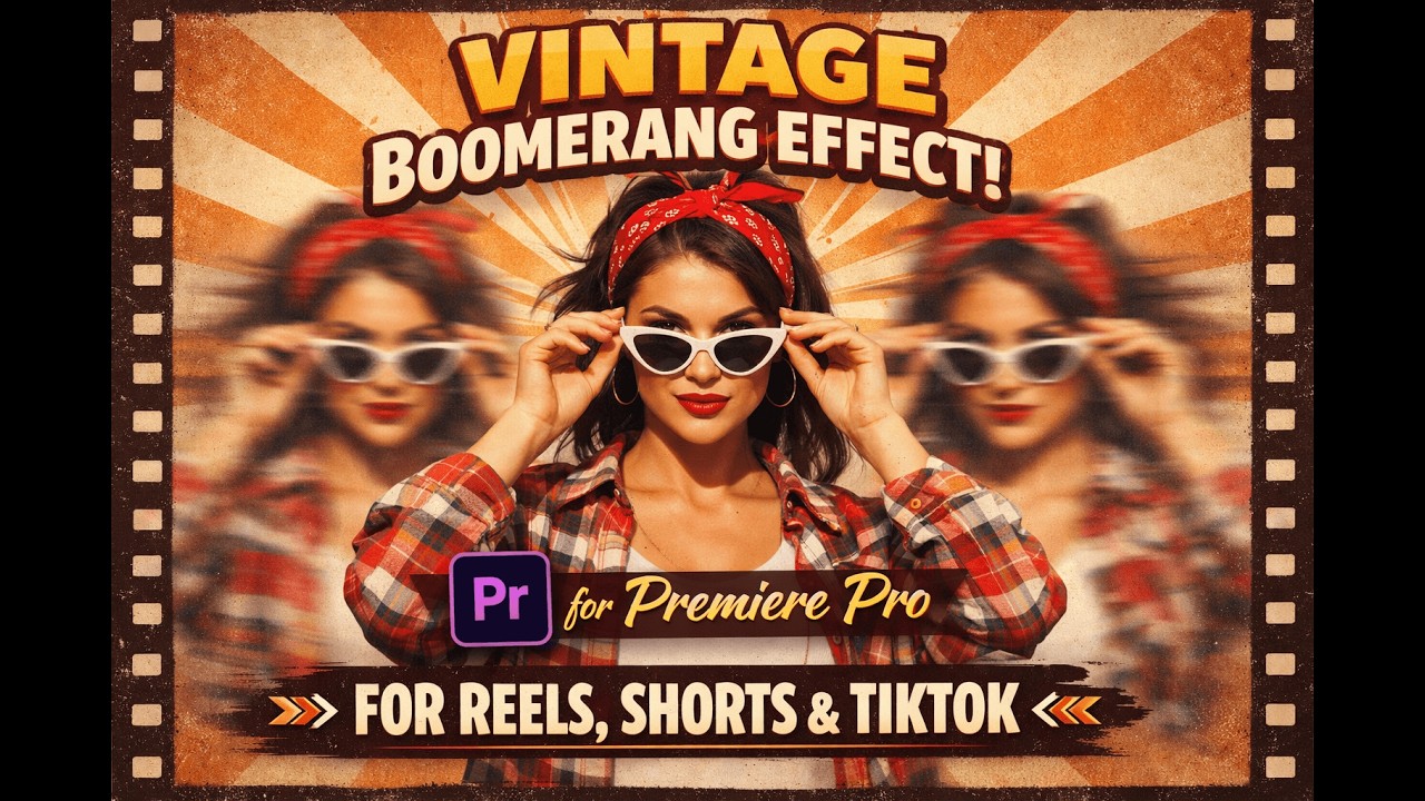 Vintage Boomerang Effect 🎞️🔁 | Premiere Pro Template for Reels, Shorts & TikTok