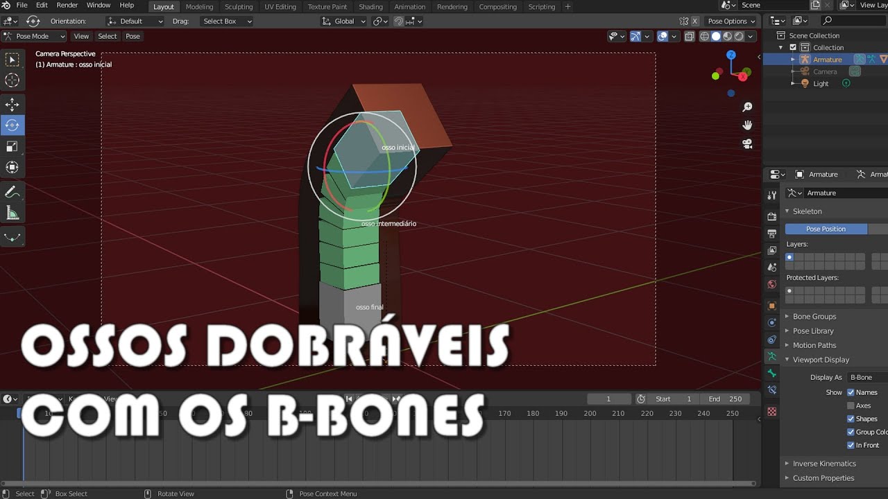 Blender 3D - OSSOS DOBRÁVEIS COM OS BENDY BONES