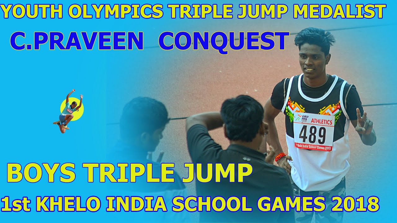 Triple Jump Boys final || Youth Olympics Medalist in Ist Khelo India School Games