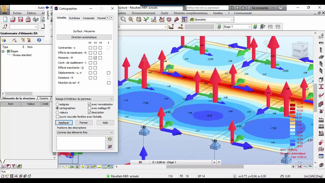 Comment faire une Etude détaillée d'une DALLE PLEINE EN BÉTON ARME sur Robot Structural Analysis