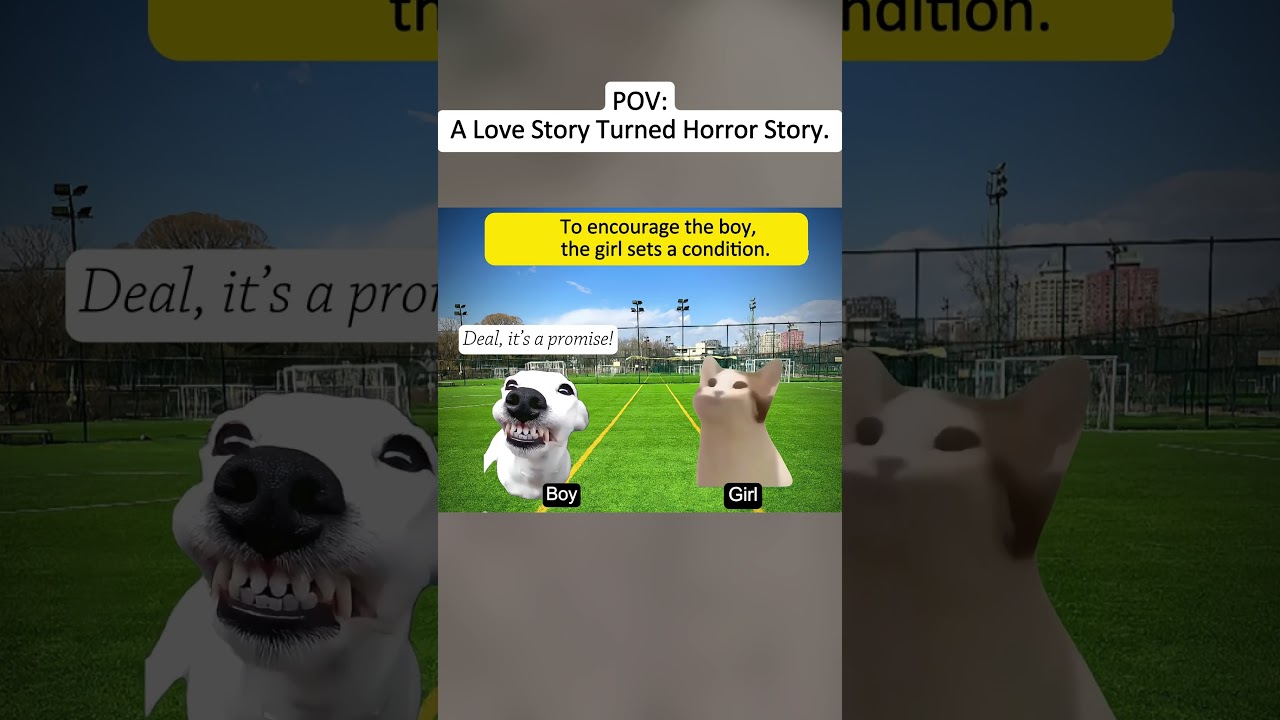 🙀A Love Story Turned Horror Story.#catmemes #cat #relatable #horror #animation