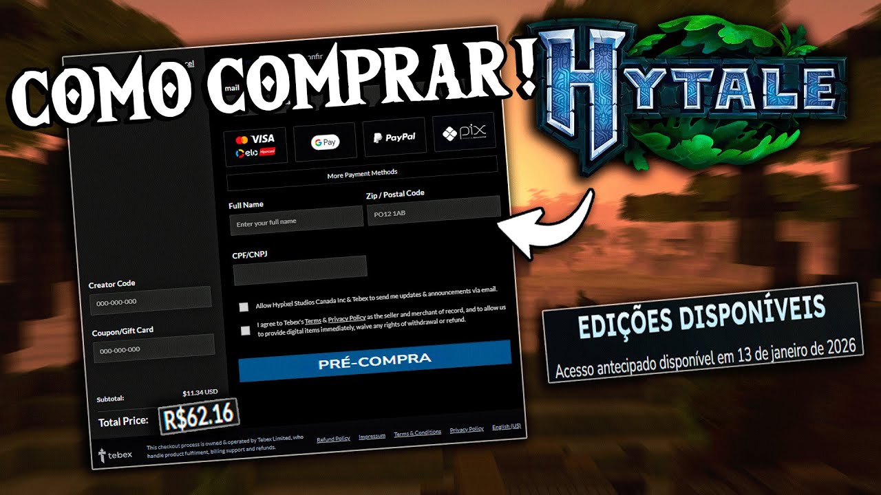 COMO COMPRAR O HYTALE EM 2026 !