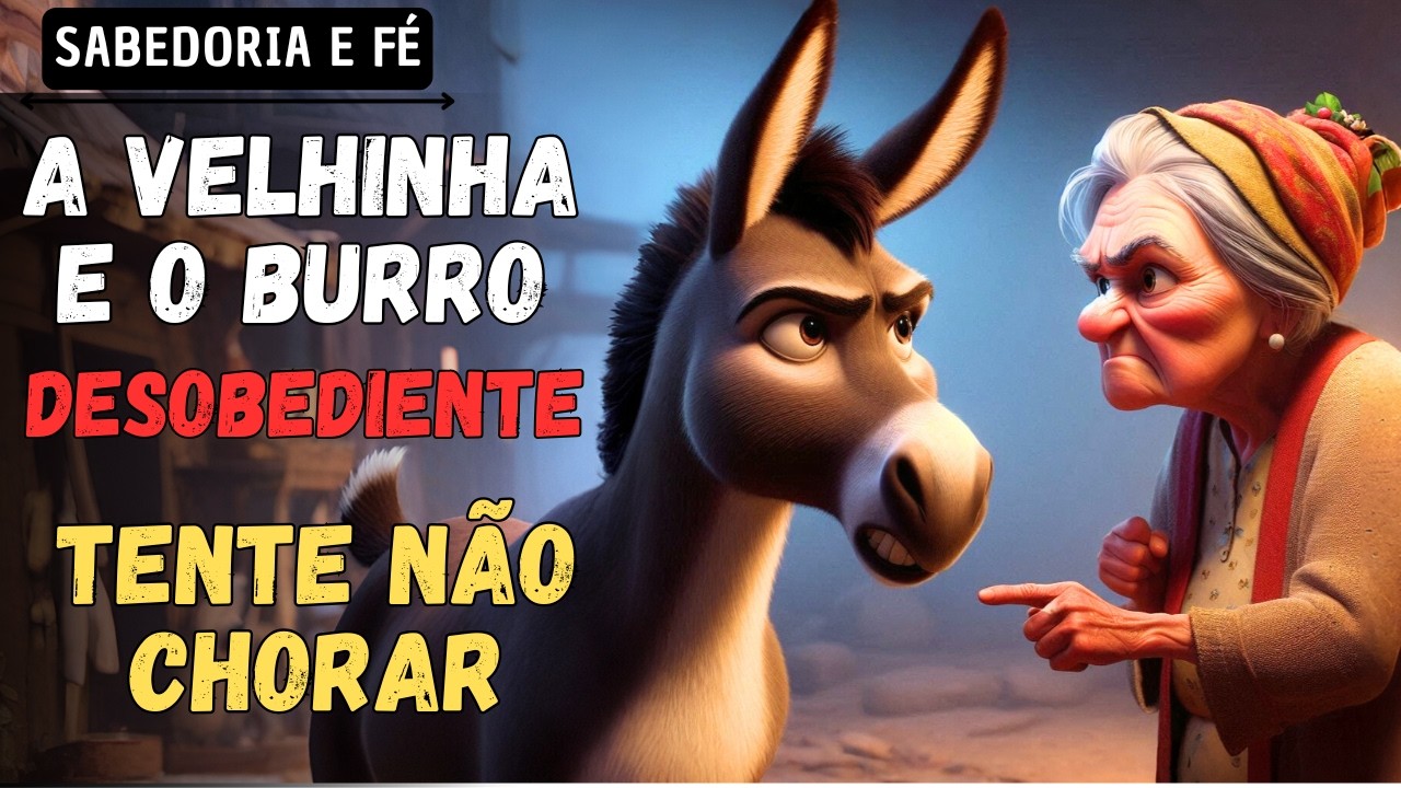 A VELHA E O BURRO DESOBEDIENTE não ouça esta história porque pode ser o que acontece com você