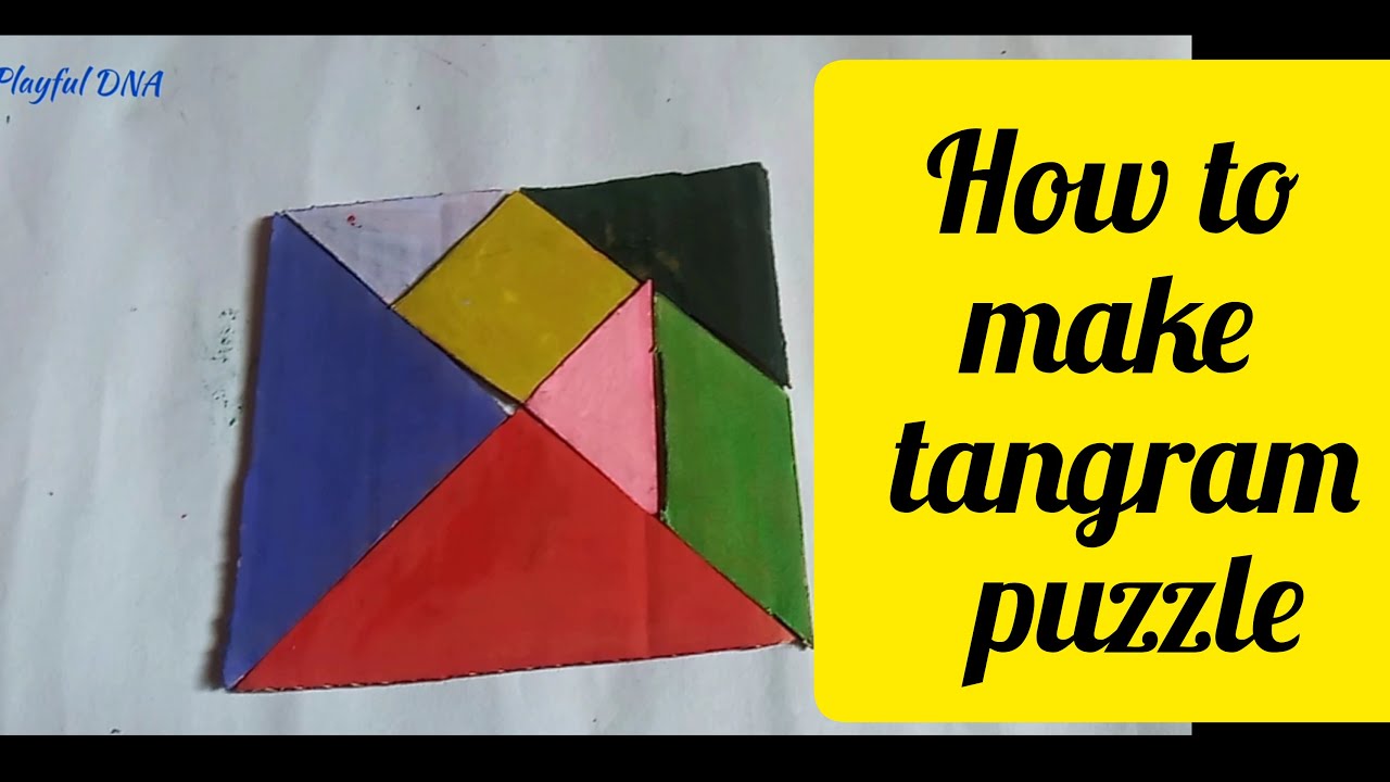 How to make tangram puzzle | What is tangram? | DIY tangram using paper/cardboard | Learning tangram