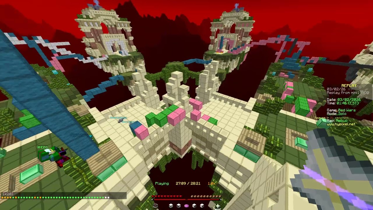 Bedwars But I beat a Cheater ( BLINKING )