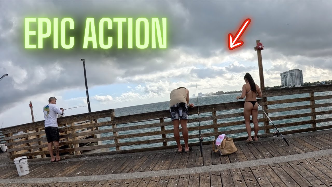 Lots of action at Dania Beach FISHING Pier!