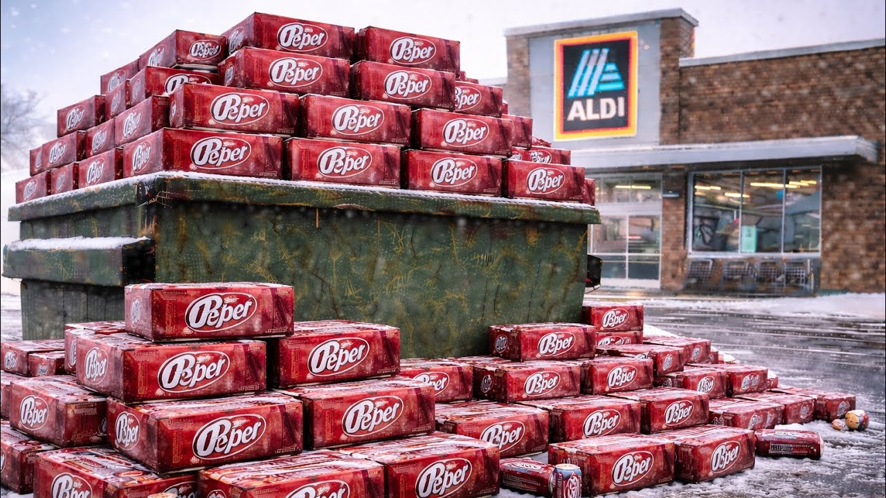 Поиск полезных ископаемых в мусорных контейнерах. Магазин Aldi № 324.