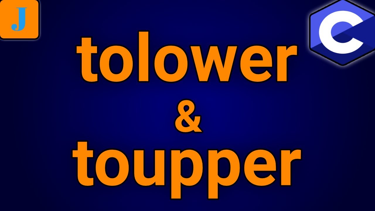 C tolower and toupper