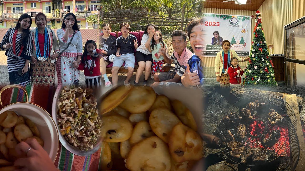 Life in Arunachal Pradesh🎄| Family meet up| made pitha🥨🎀