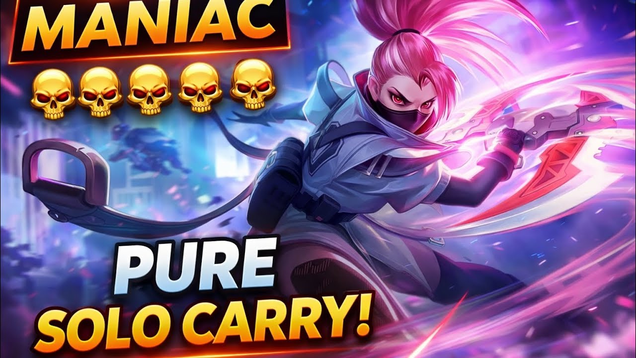 BROKEN HANABI GAMEPLAY 😳 SOLO CARRY MANIAC #mobilelegends #mlbb 