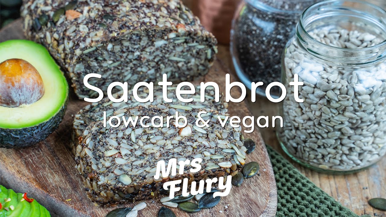 Low Carb Saatenbrot - Brot backen ohne Mehl - vegan & glutenfrei