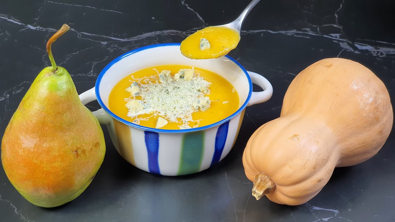 Einfach Kürbis und Birne mischen! Diese Suppe hat alle begeistert!🔝TOP Rezept!