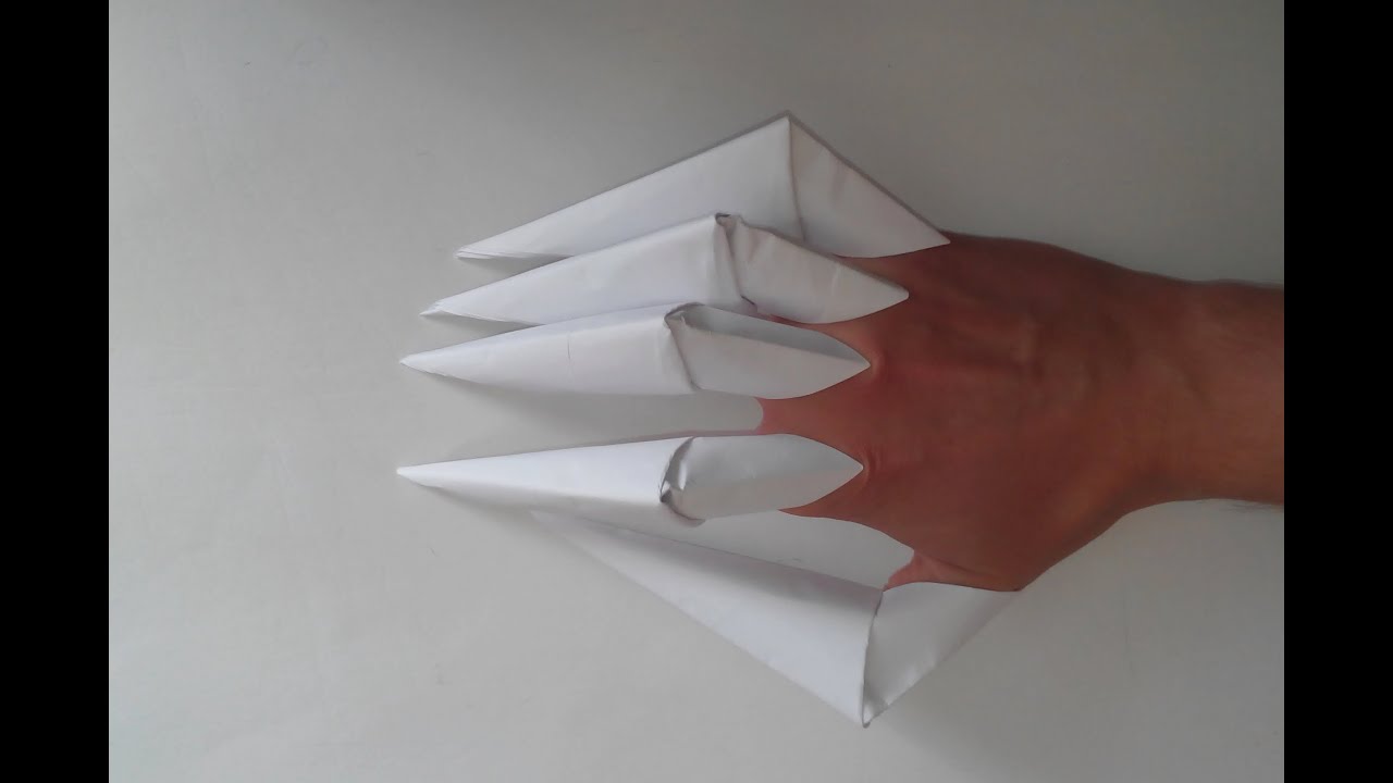 Как сделать из бумаги когти (Origami Claws)
