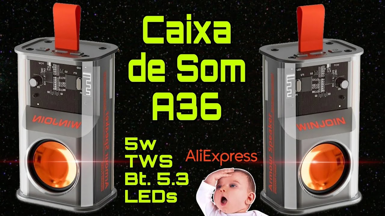 Caixa de Som Transparente A36- LINDA e COMPACTA. Você PRECISA conhecer!
