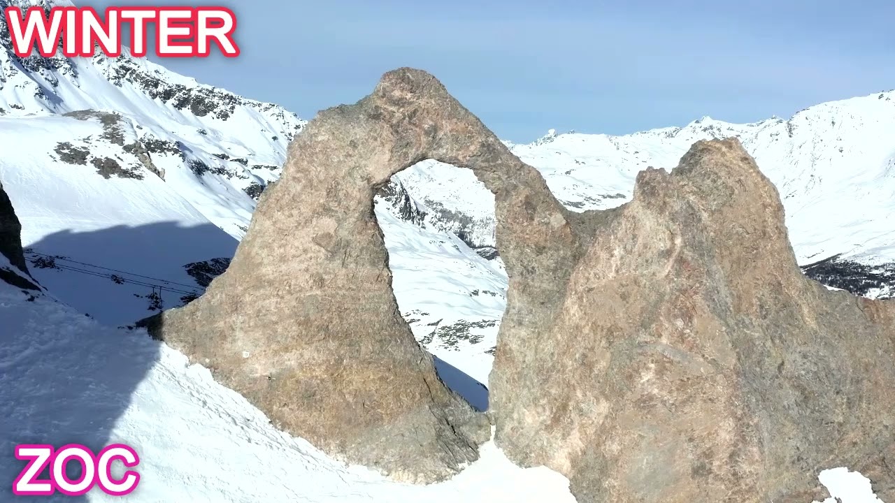 WINTER:AMAZING AERIAL VIEW OF MOUNTAIN WITH RELAXING MUSIC:ZENY CHANNEL