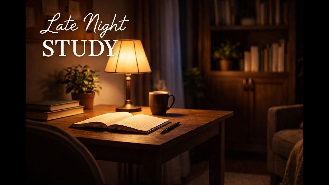 Late Night Study Room 🌙 Calm Music for Focus