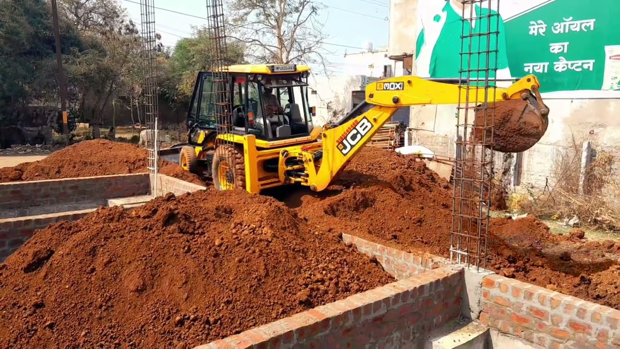 JCB3DX unloading muram filing | TATA dampar mud unloading 