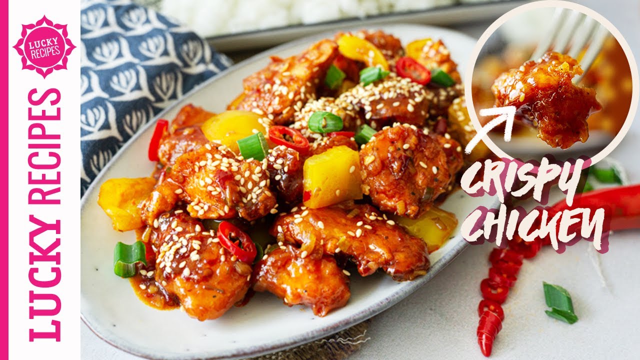 Crispy Sweet Chili Chicken 👌 | Wok Rezept mit Hähnchen | Lucky Recipes