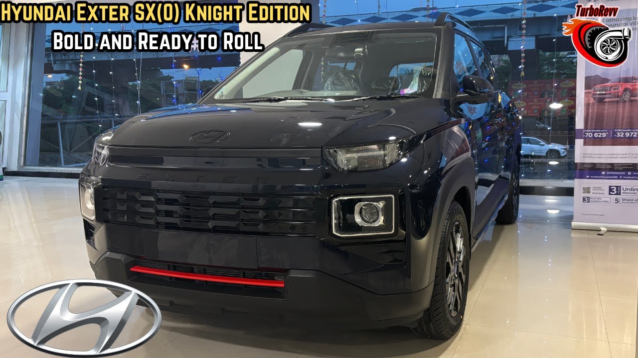 Обзор Hyundai Exter SX(O) Connect Knight Edition 2024: раскрыты характеристики, дизайн и цена!