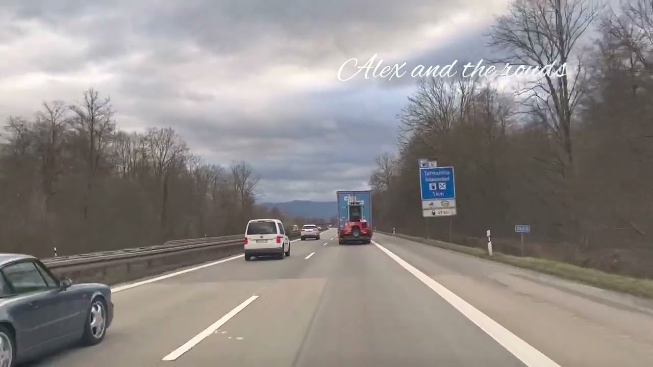 highway A5 in Germany🇩🇪, directon Basel, Switzerland🇨🇭 #germany #highway #switzerland #