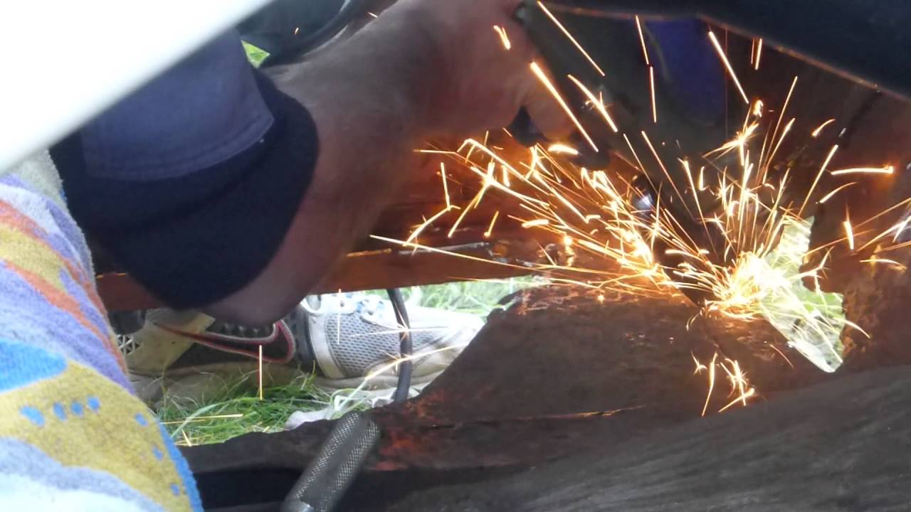 Rusted floor repair in the 62 Falcon