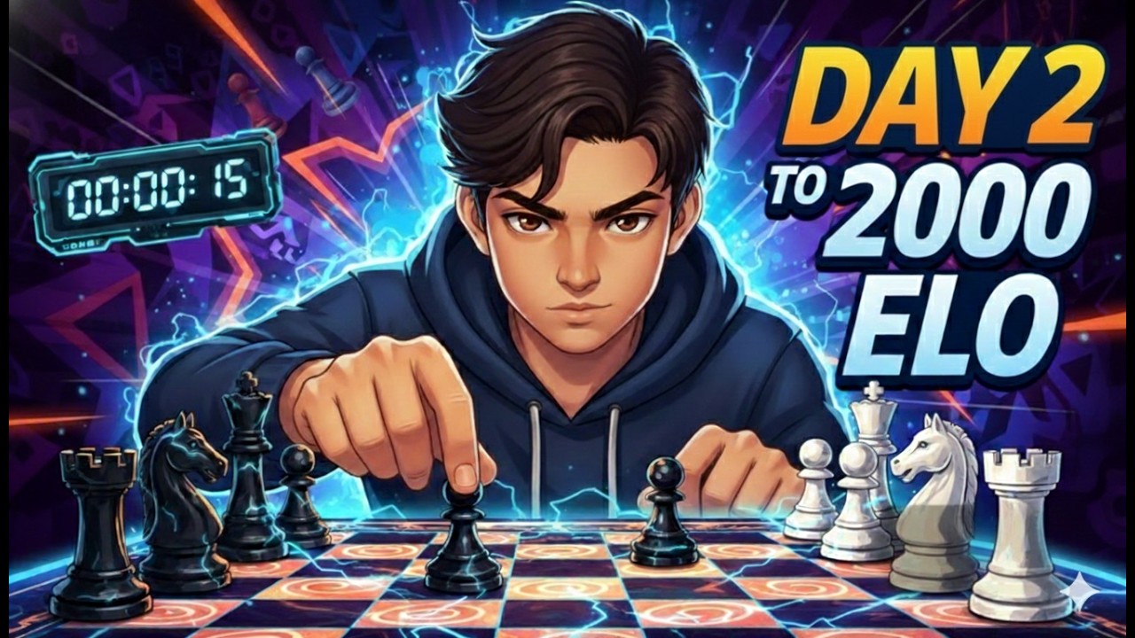Day 2 to Reach 2000 Elo In Chess #chess #shorts  #shortslivestream