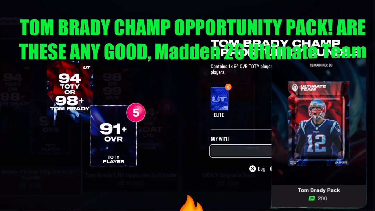 Набор «Чемпионский набор Тома Брэди»! Хороши ли они в Madden 26 Ultimate Team?