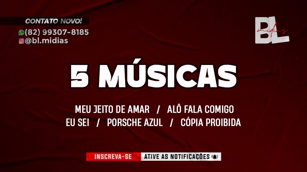 KARAOKÊ 5 MÚSICAS NOVAS ARROCHA 2025  #01 (BL MÍDIAS)
