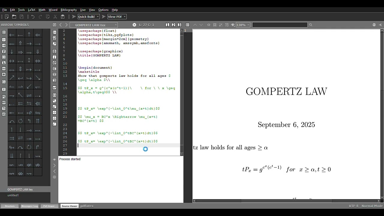 Step by Step Derivation of Gompertz Mortality Law  | Actuarial Science