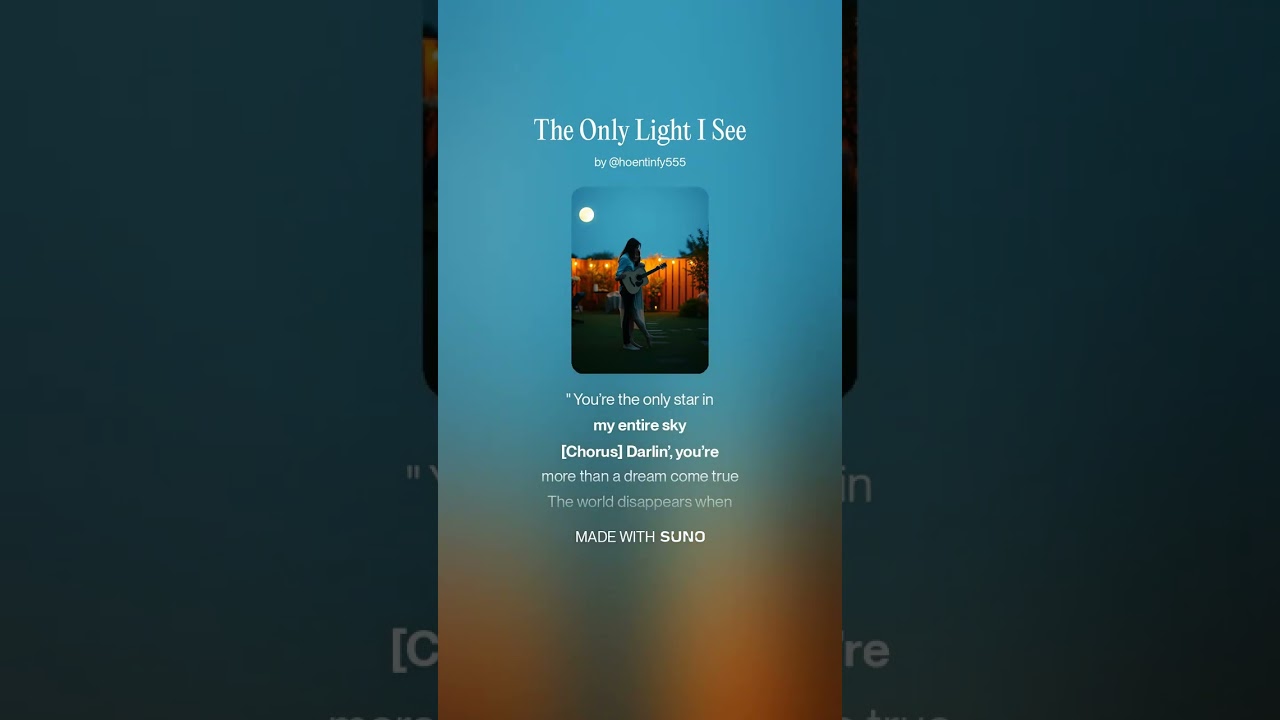 The Only Light I See #song