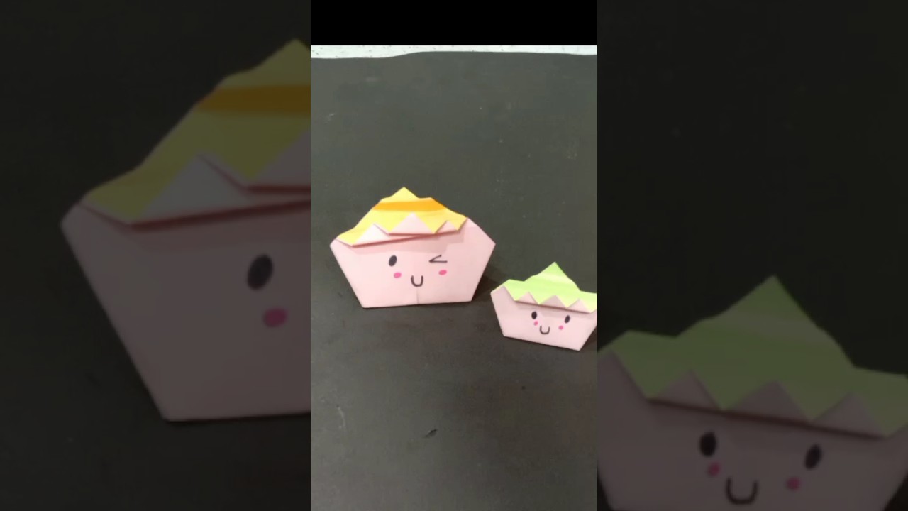 Origami Cupcakes tutorial || Paper crafts