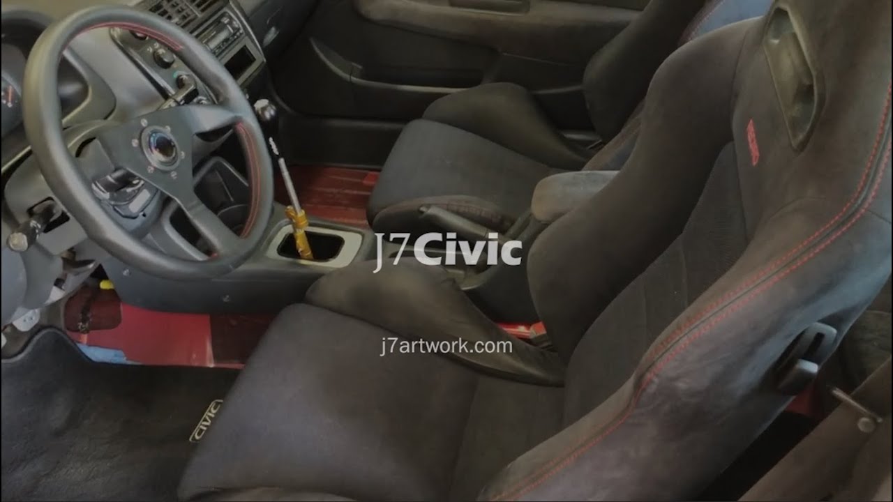 Recaro SRD Install with PCI Seat Rails in Civic Si