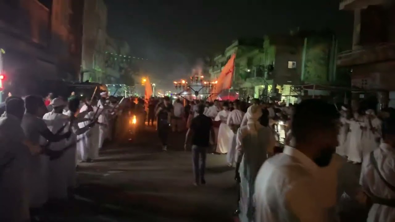 ‏موكب سوق حنون يوم ٩ محرم بغداد شارع الكفاح ￼