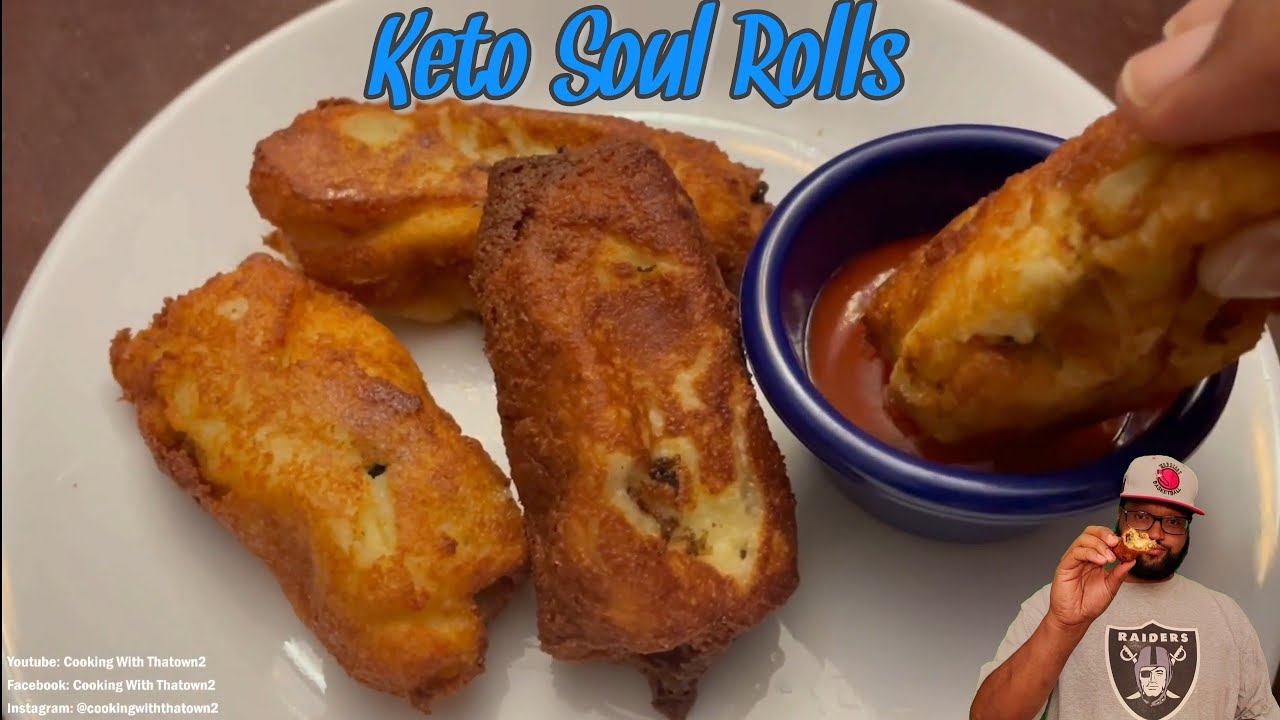 Keto Soul Rolls | Soul Food Egg Rolls | Fat Head Dough | Low Carb | Cooking With Thatown2