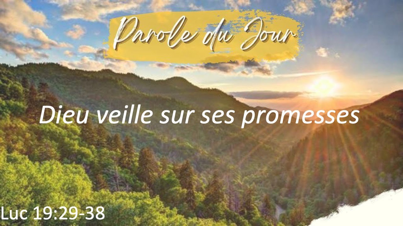 607 - Parole du jour : Dieu veille sur ses promesses - Luc 19:29-38