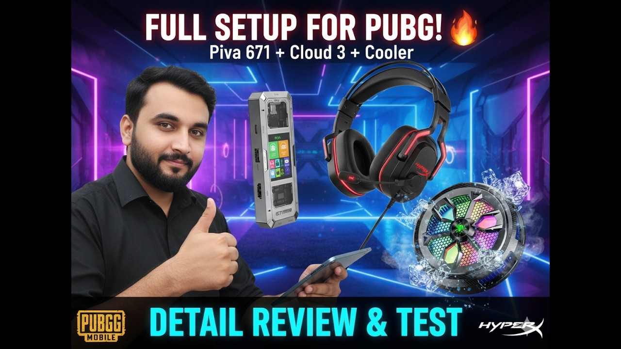 FULL SETUP FOR PUBG! 🔥 Piva G71 + HyperX Cloud 3 + Cooler | Detail Review & Test 🚀
