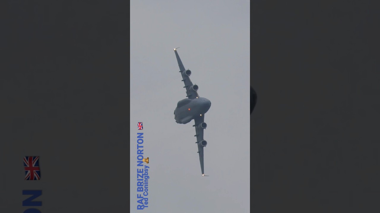 THE BEST EVER RUN & BREAK C-17 GLOBEMASTER III RAF BRIZE NORTON #skimthefence