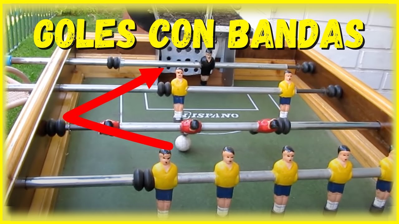 Goles de banda con los delanteros en Taca taca, Futbolín, Metegol y Futbolito