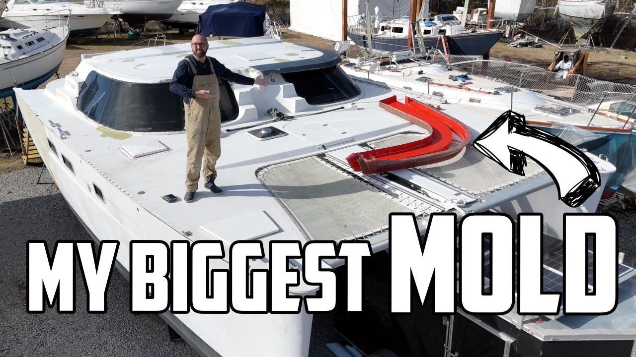 ⛵️ My biggest mold yet for our hurricane-damaged catamaran. Ep 667