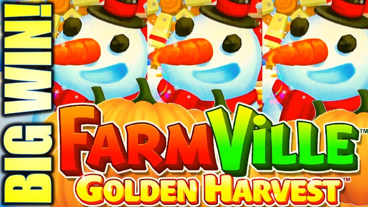★BIG WIN!★ PUMPKINS GALORE! 👨&zwj;🌾 FARMVILLE GOLDEN HARVEST Slot Machine (ARISTOCRAT GAMING)