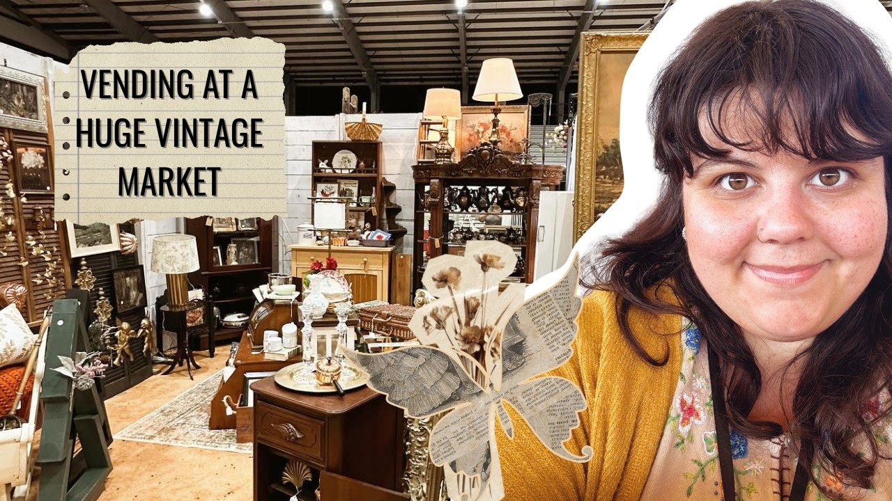 Sell with Me at a Vintage Market | Set Up + Sales