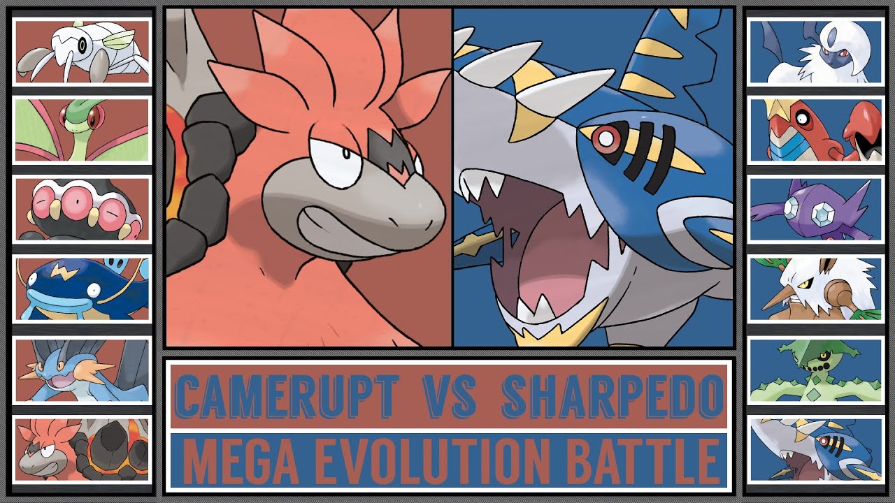 MEGA CAMERUPT vs MEGA SHARPEDO | Rival Mega Pokémon Battle