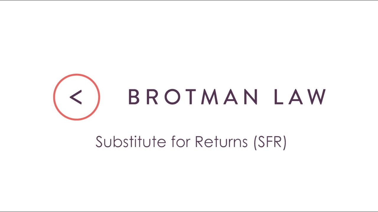 Substitute for Returns (SFR)